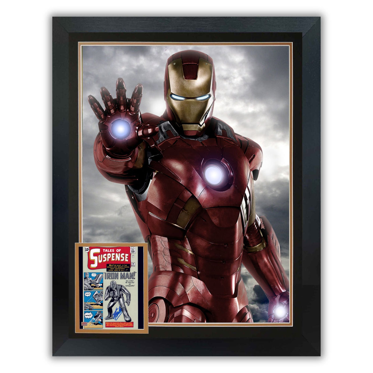 Stan Lee Autographed Iron Man Framed Vertical Display (38.5x28)-1