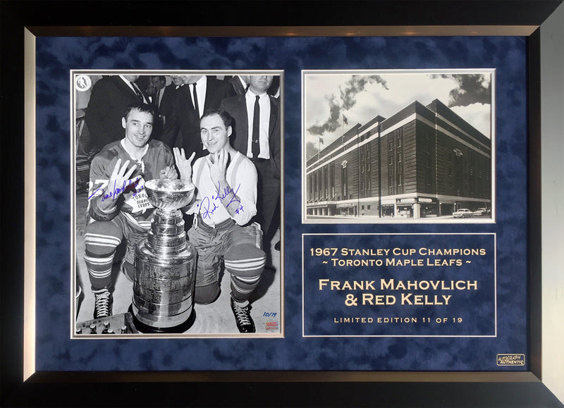 Frank Mahovlich and Red Kelly Signed 11x14 Photo-1
