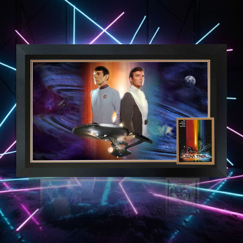 Shatner & Nimoy Dual Signed Star Trek Framed Print (38.5x28)-2