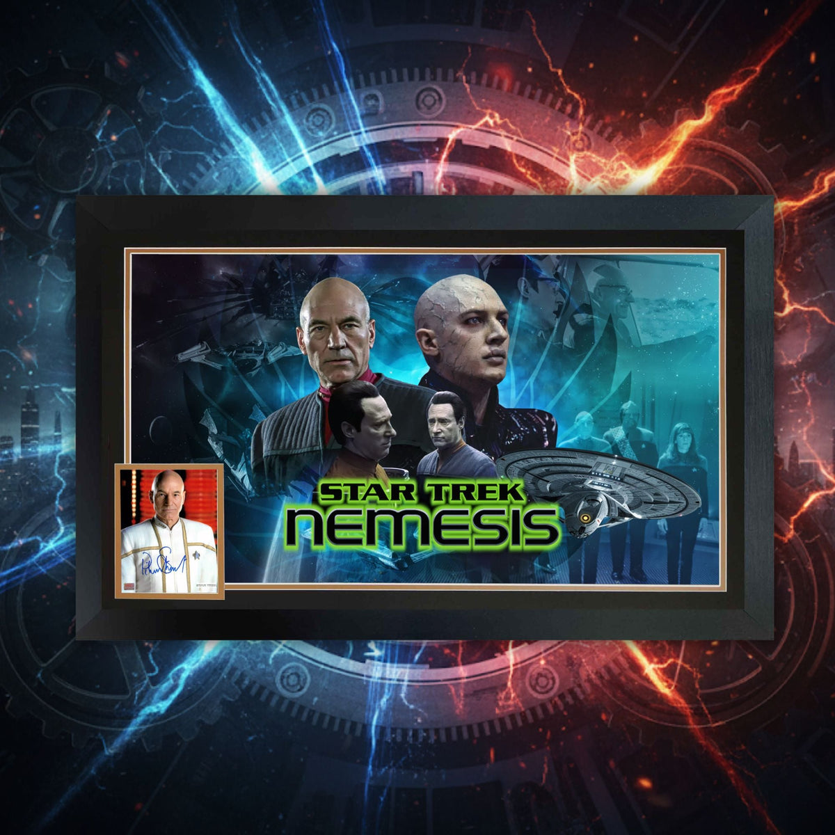 Patrick Stewart Signed Star Trek: Nemesis Display (38.5x28)-2