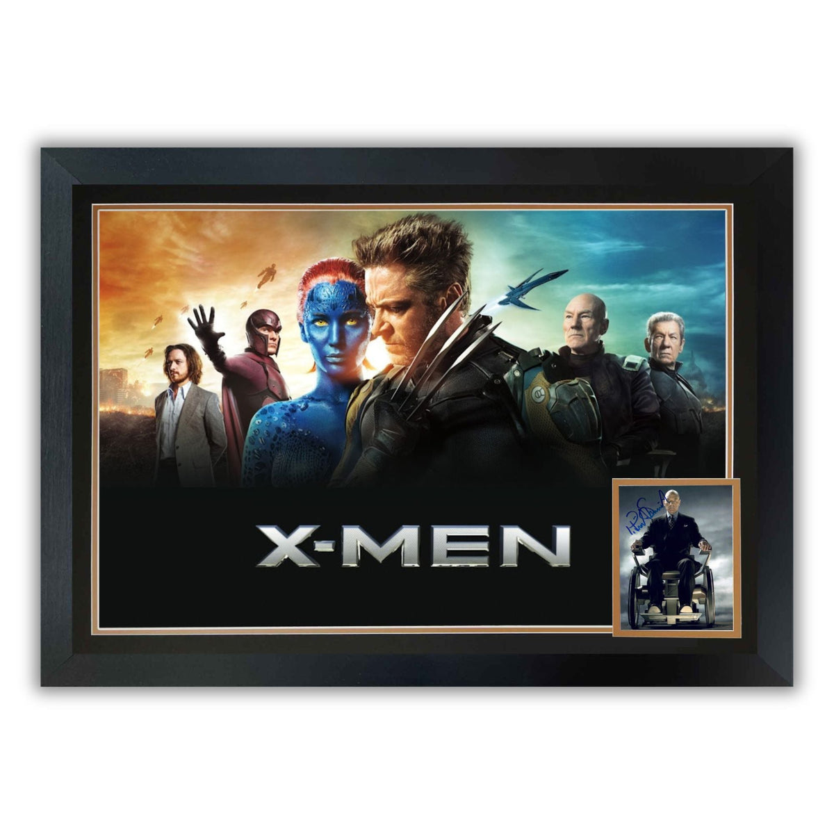 Patrick Stewart Signed X-Men Professor Charles Display (38.5x28)
