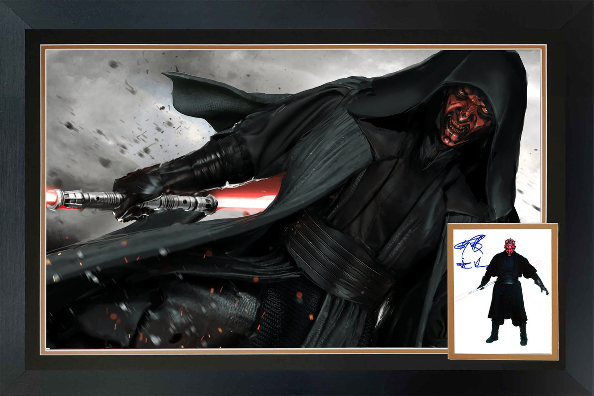 Ray Park Signed Darth Maul Framed Star Wars Collectible (38.5x28)