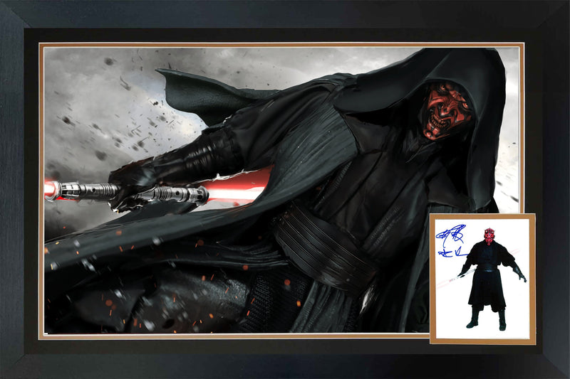 Ray Park Signed Darth Maul Framed Star Wars Collectible (38.5x28)-1