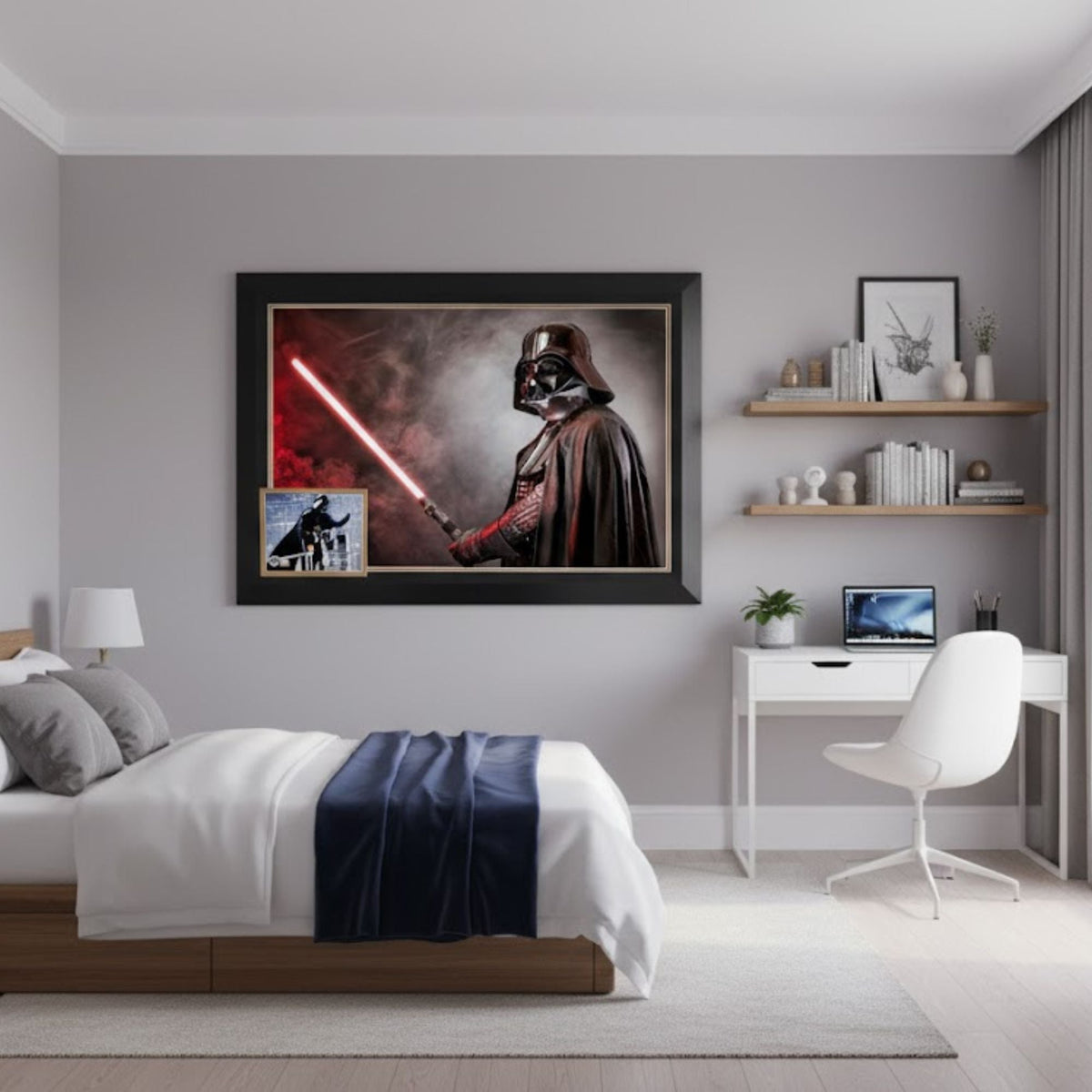 David Prowse Autographed Darth Vader Framed Display (38.5x28)-3