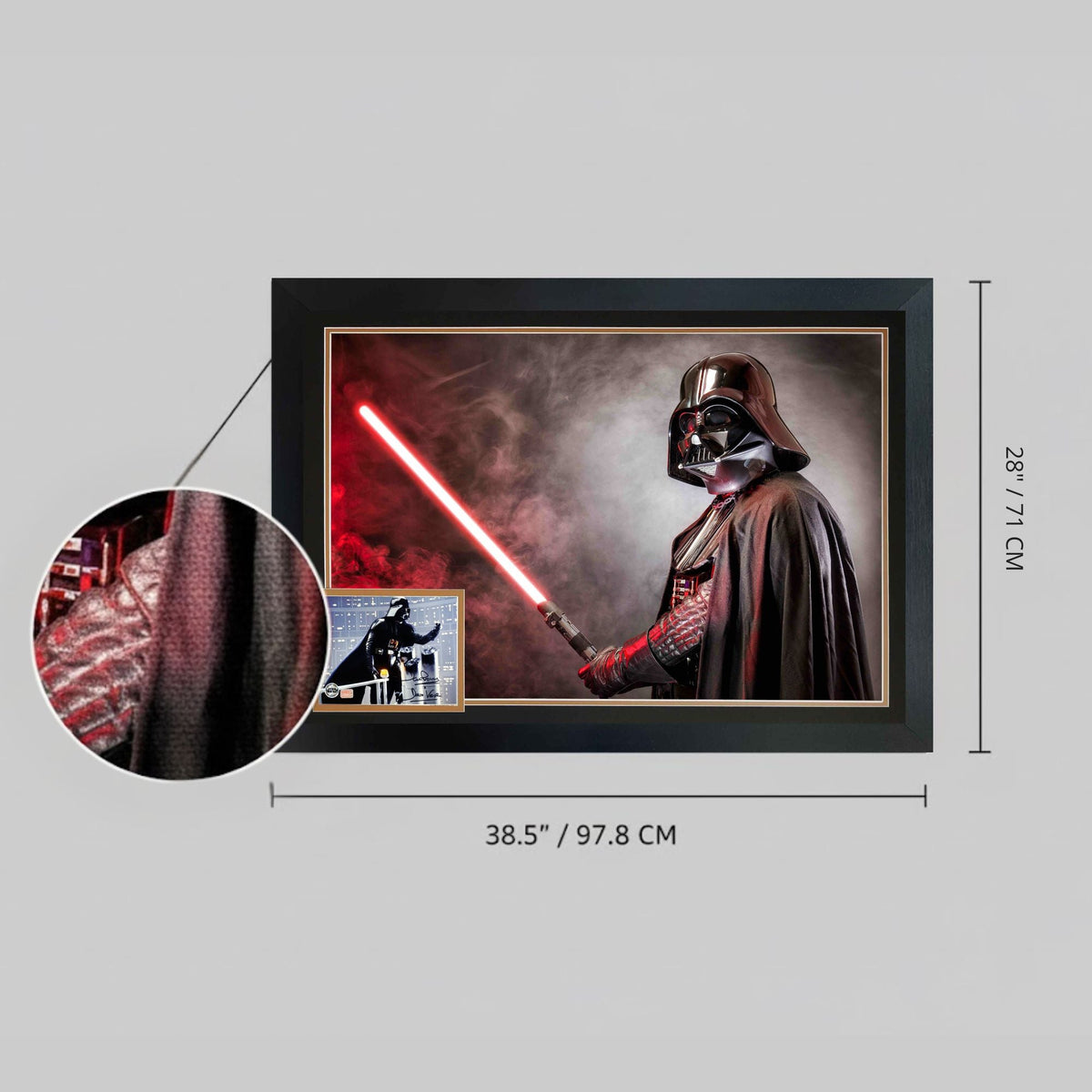 David Prowse Autographed Darth Vader Framed Display (38.5x28)-5