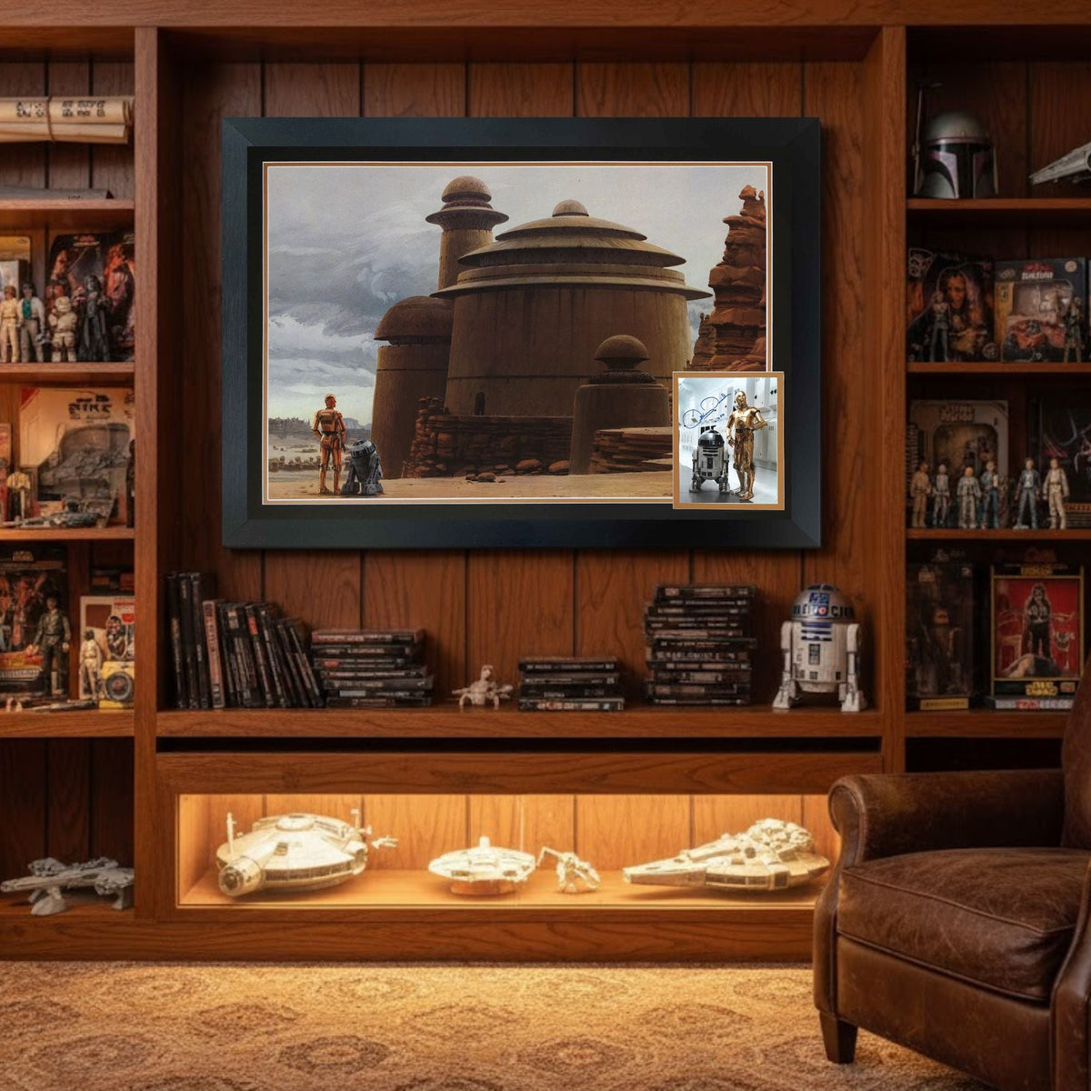 Anthony Daniels Signed Star Wars C-3PO & R2-D2 Framed Photo-2