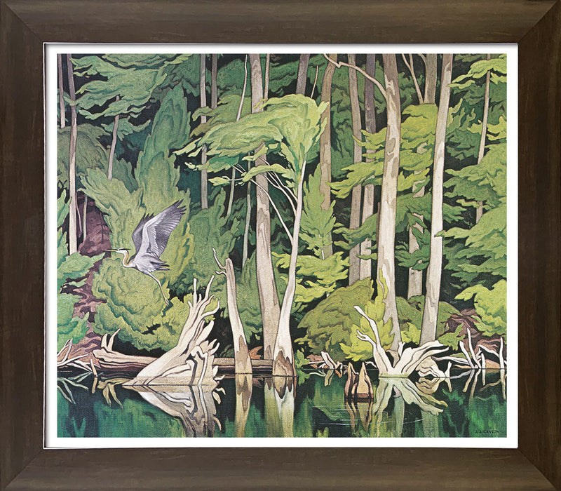 A.J. Casson Group of Seven “Blue Heron” Framed Print (28x24)-1