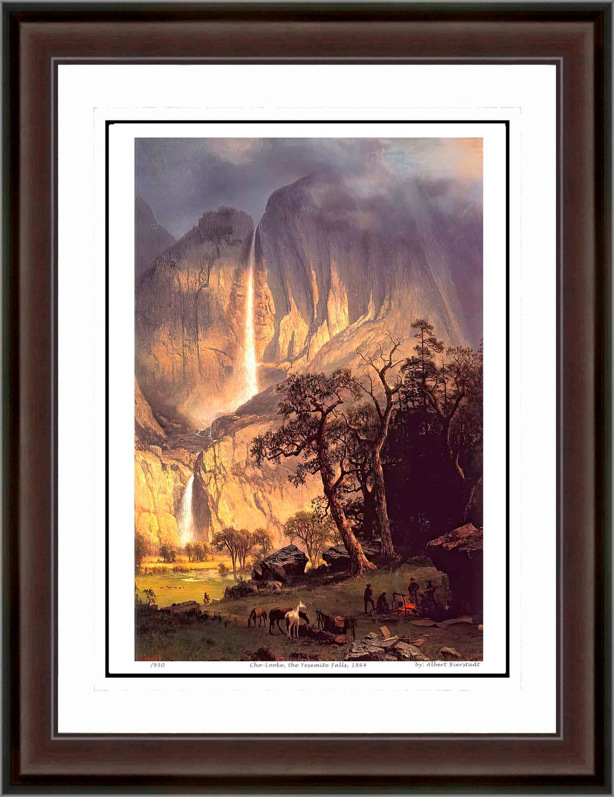 Albert Bierstadt “Cho-Looke, the Yosemite Falls” Framed Print-1
