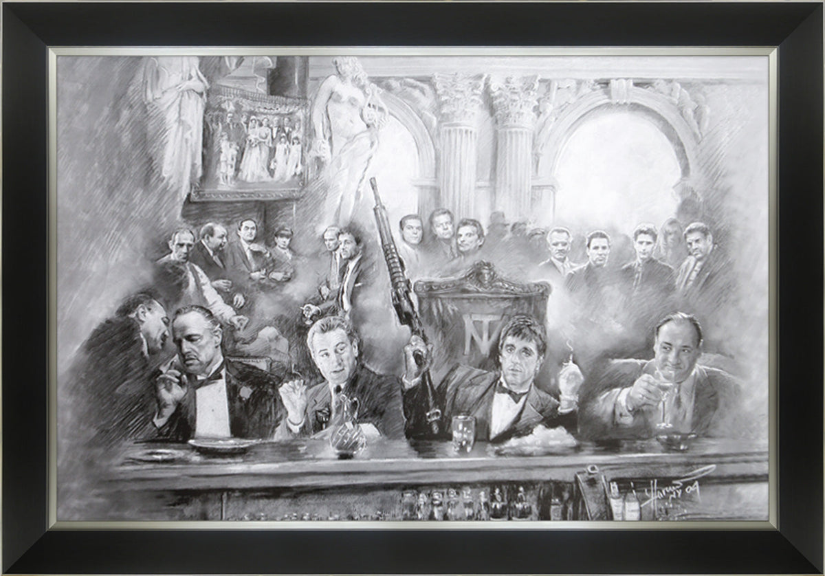 Classic Mafia Bosses Framed Art (33.5x23.5)
