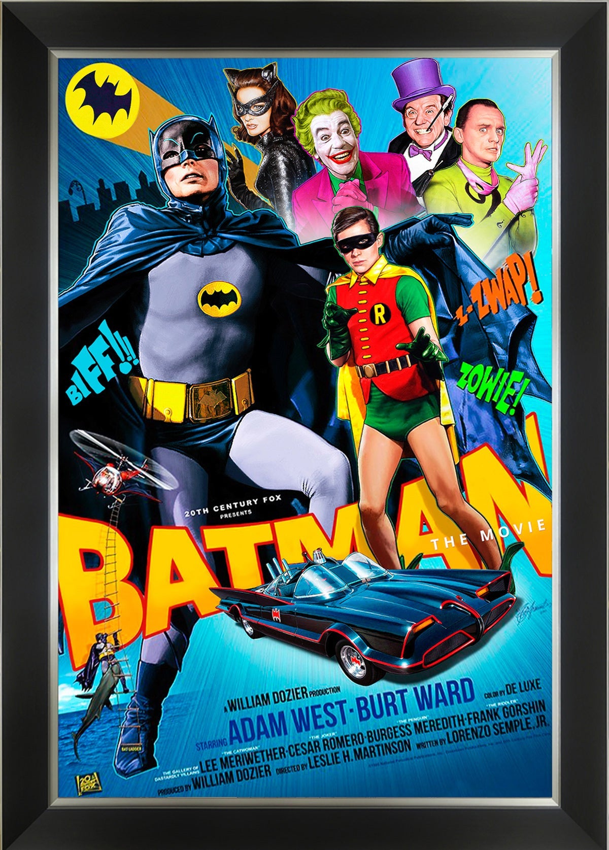 DC Batman 1966 Adam West & Burt Ward Framed Poster (33.5x23.5)