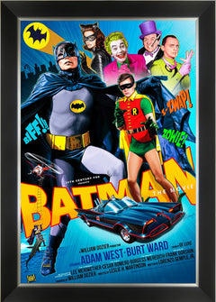 DC Batman 1966 Adam West & Burt Ward Framed Poster (33.5x23.5)-1