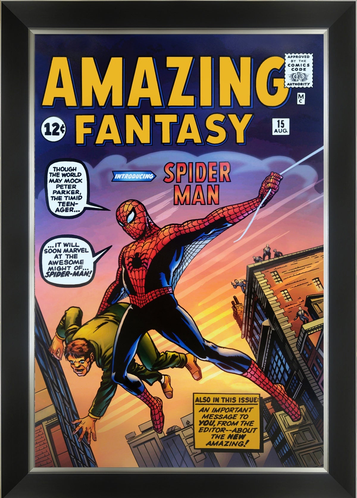 Marvel Amazing Fantasy Spider-Man #15 Cover Framed Poster-1