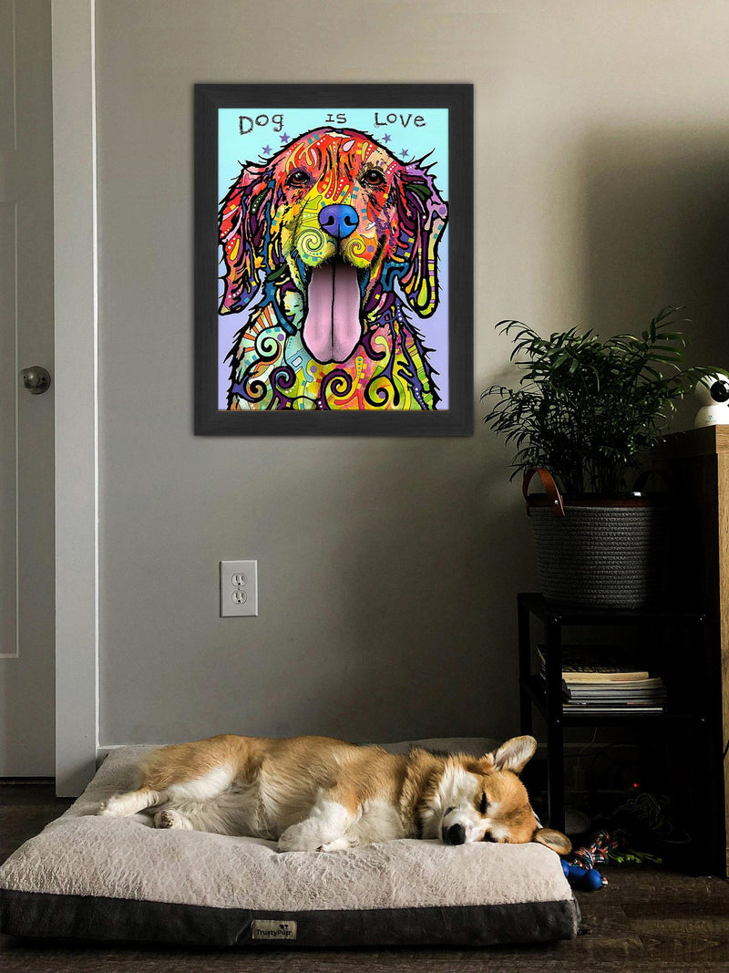 Lab Love Colorful Framed Canvas Wall Art (33.5x23.5)-3