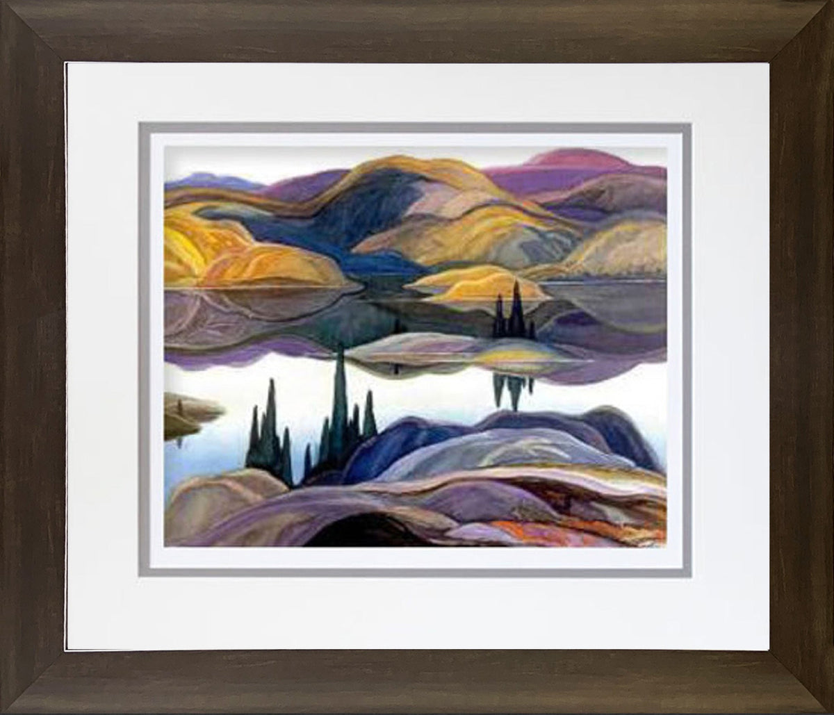 Franklin Carmichael Group of Seven “Mirror Lake” Framed Print
