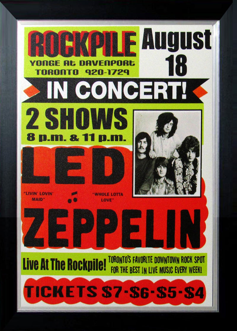 Led Zeppelin Aug 1969 Toronto Rockpile Concert Poster (33.5x23.5)-1