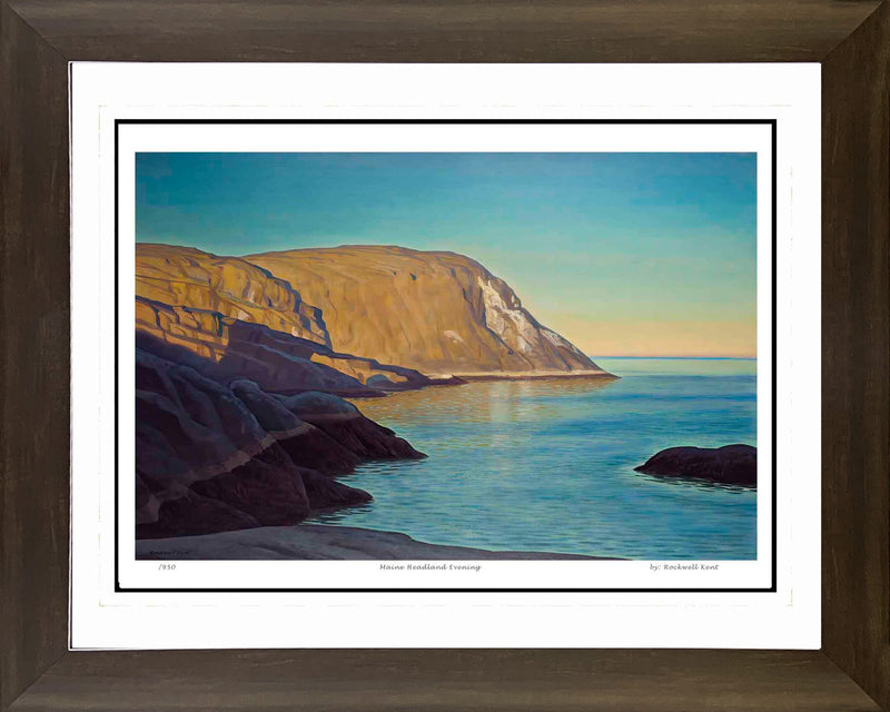 Rockwell Kent “Maine Headland Evening” Framed Print (30x24)-1