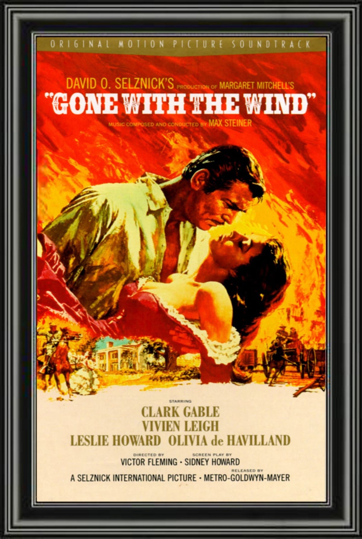 Gone with the Wind Vintage Framed Film Poster (33.5x23.5)-1
