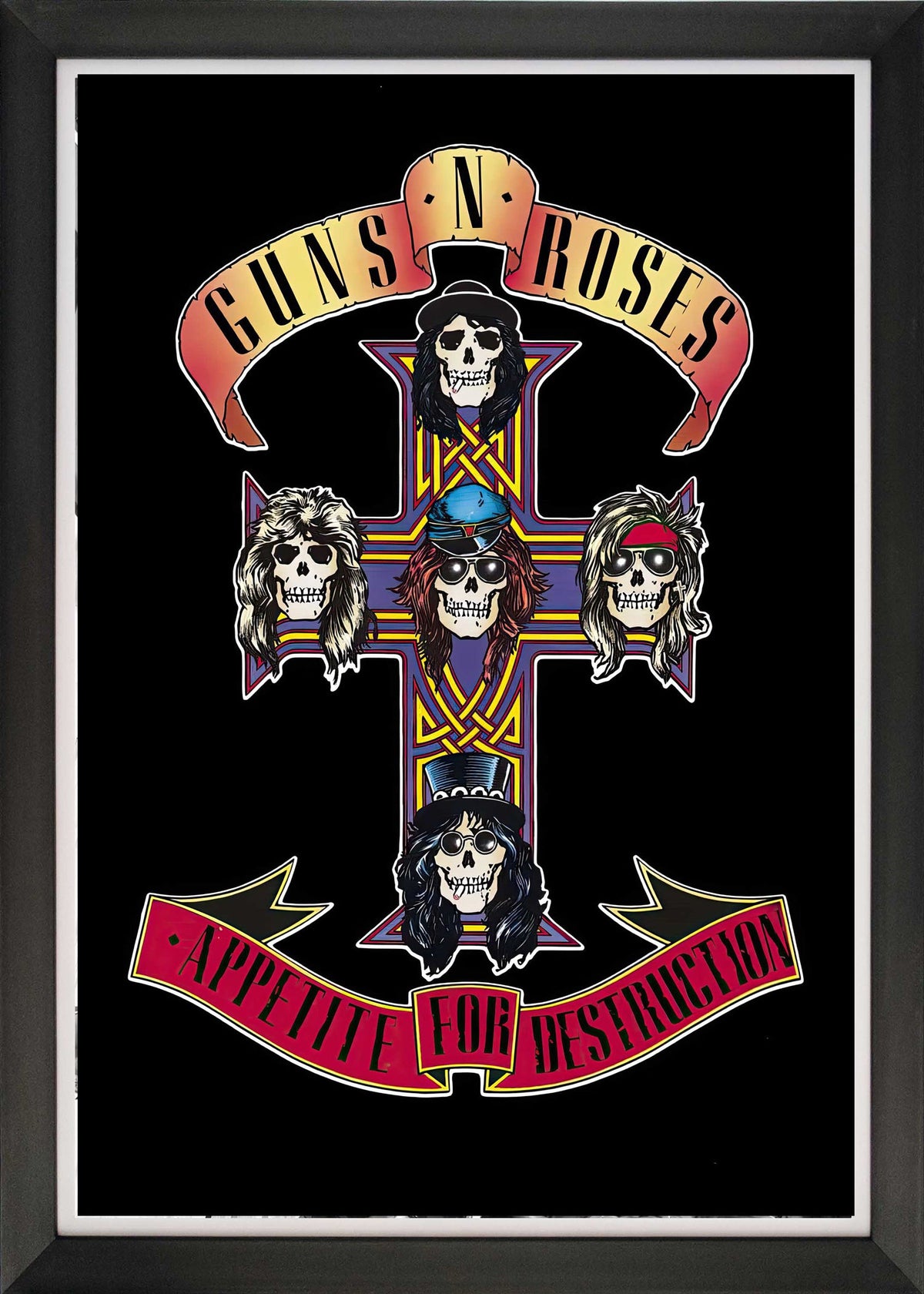 Guns N' Roses Appetite for Destruction Framed Poster Art-1