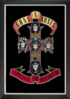 Guns N' Roses Appetite for Destruction Framed Poster Art-1