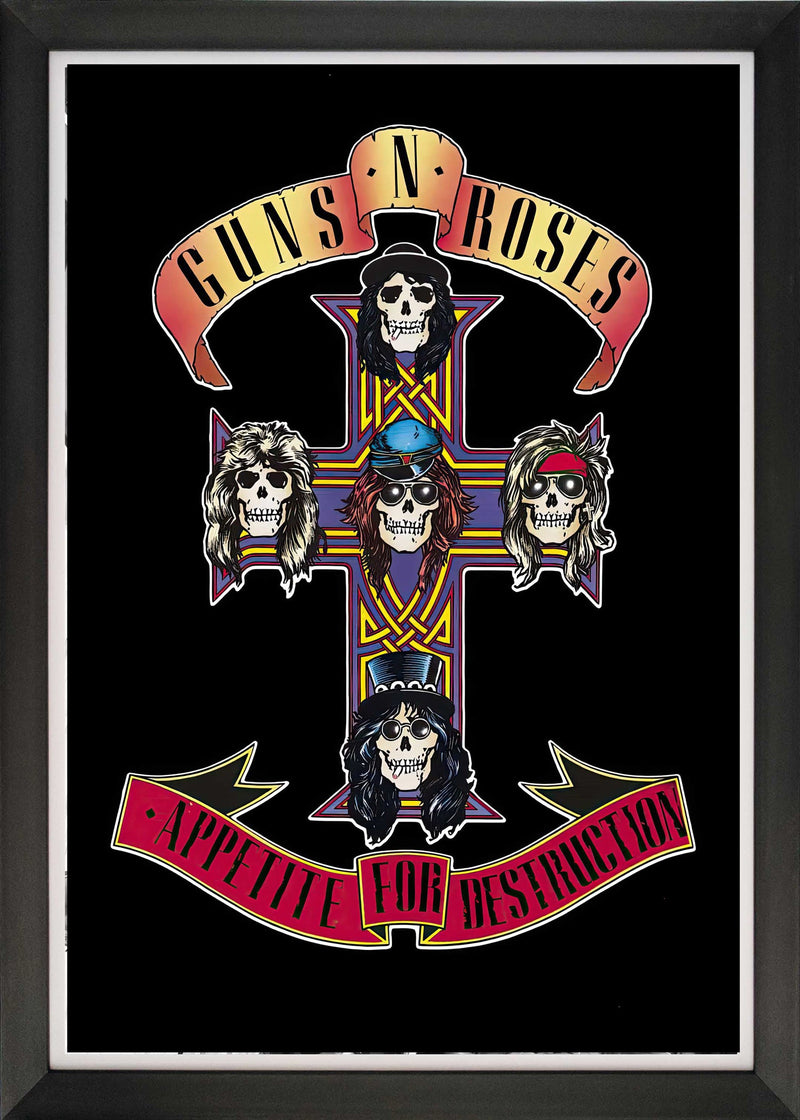 Guns N' Roses Appetite for Destruction Framed Poster Art-1