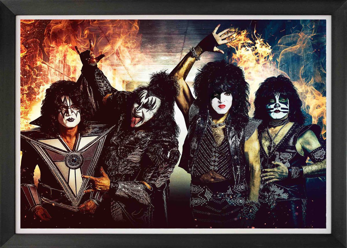 Kiss Band Framed Music Wall Poster (33.5x23.5)-1