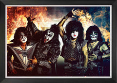 Kiss Band Framed Music Wall Poster (33.5x23.5)-1