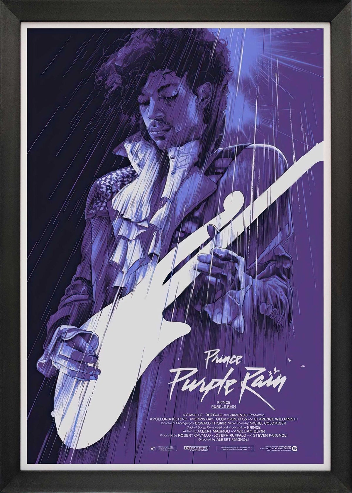 Prince Purple Rain Framed Music Movie Poster (33.5x23.5)