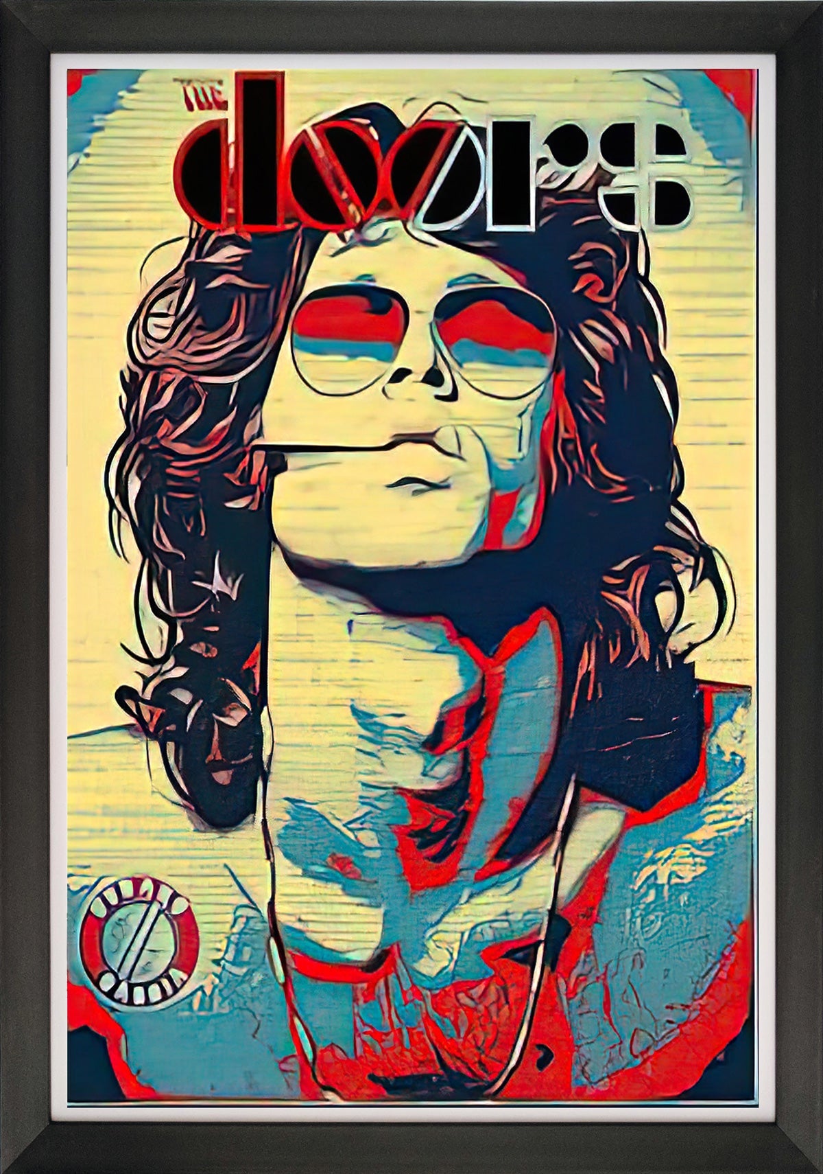 The Doors Jim Morrison Pop Art Framed Wall Poster (33.5x23.5)-1