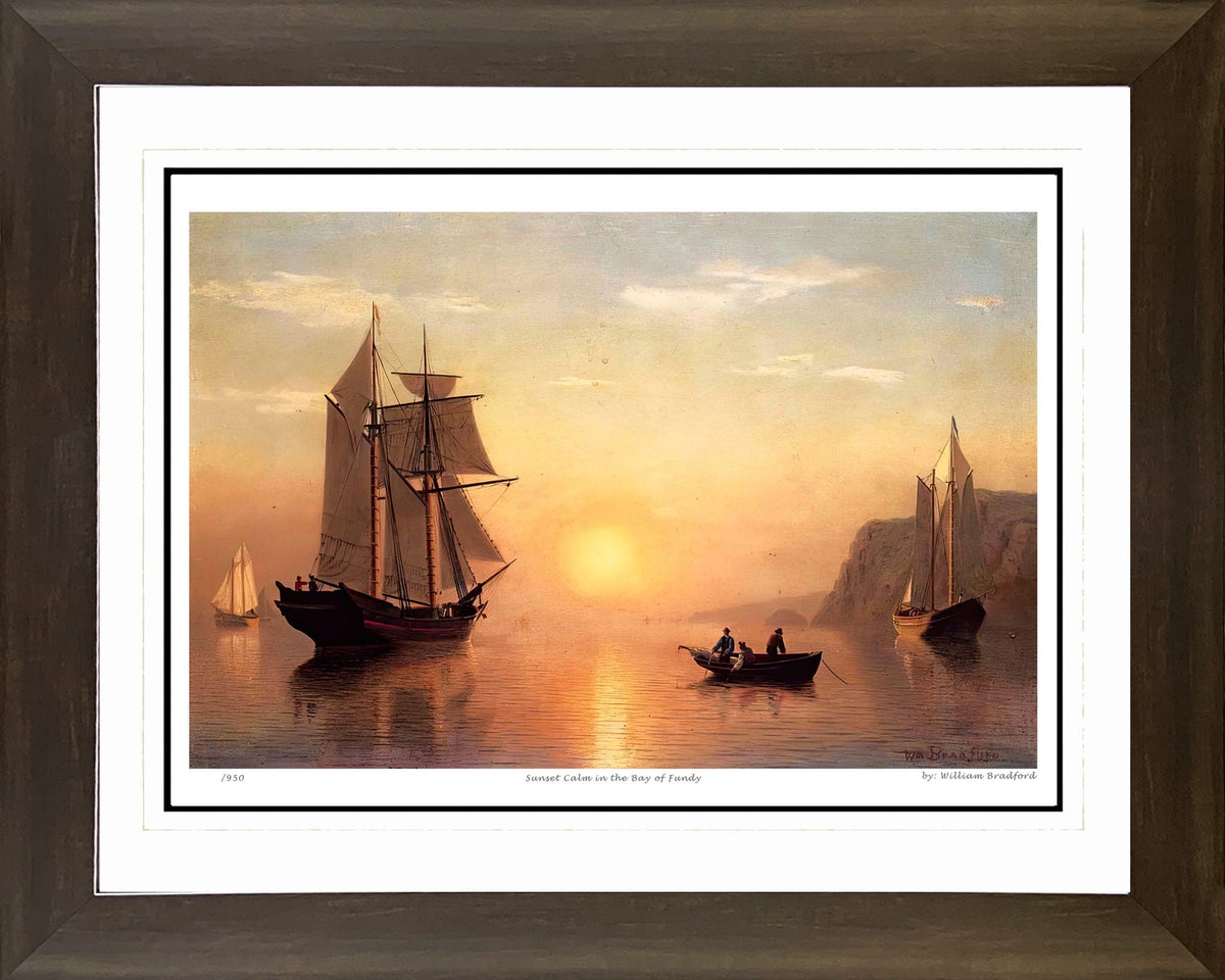 William Bradford “Sunset Calm in the Bay of Fundy” Framed Print