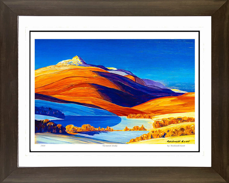 Rockwell Kent “Vermont Study” Framed Print (30x24)-1