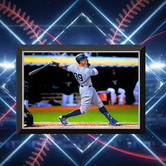 Aaron Judge New York Yankees #99 Framed Canvas Wall Art (33x23)-4