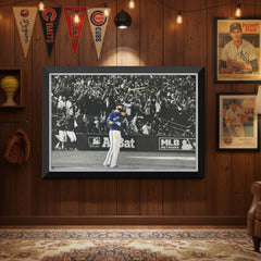 Jose Bautista Iconic Bat Flip Framed Canvas (33.5x23.5)-2