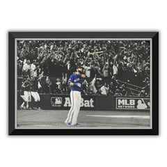Jose Bautista Iconic Bat Flip Framed Canvas (33.5x23.5)-1