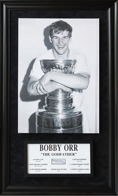 Bobby Orr Signature Framed Plaque & Canvas (49.5x29.5)-1