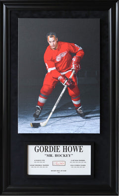 Gordie Howe Signature Plaque & Canvas (49.5x29.5)-1