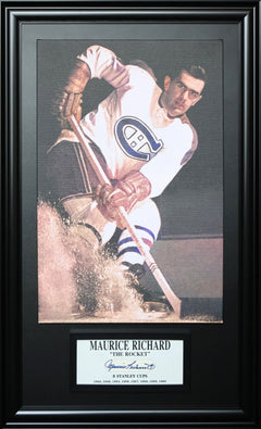 Maurice Richard Signature Plaque & Canvas (49.5x29.5)-1