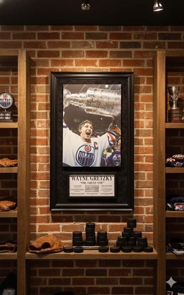 Wayne Gretzky Signature Plaque & Canvas (49.5x29.5)-2