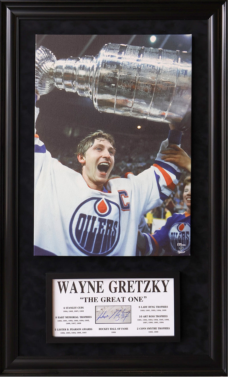 Wayne Gretzky Signature Plaque & Canvas (49.5x29.5)-1