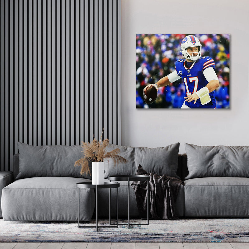 Josh Allen Framed Canvas Wall Art (30x25)-2