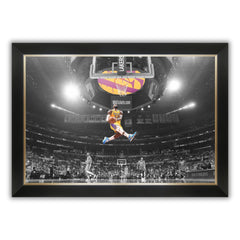 LeBron James Slam Dunk Tribute Framed Canvas (33.5x23.5)-1