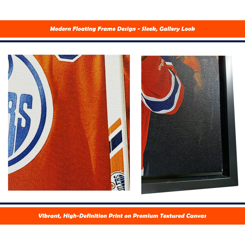 Connor McDavid and Leon Draisaitl Edmonton Framed Canvas-5