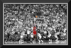 Michael Jordan Last Shot Framed Canvas (33.5x23.5)-1