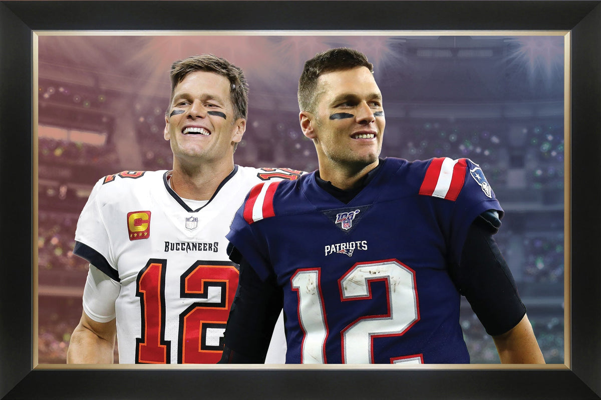 Tom Brady Framed Canvas Wall Art (33.5x23.5)