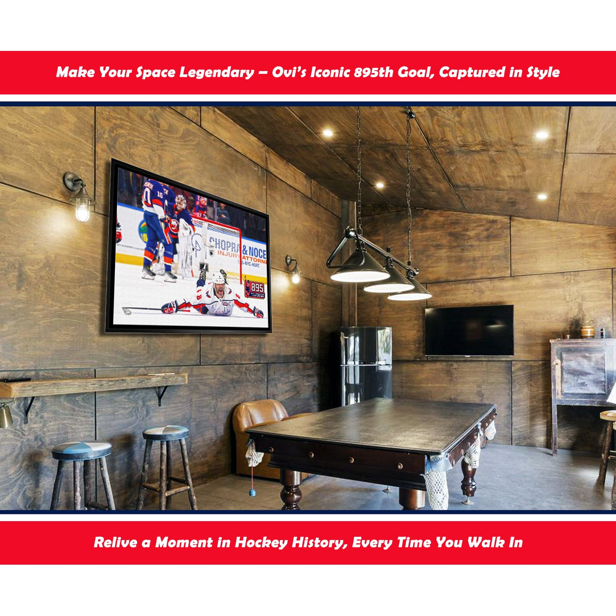 Alexander Ovechkin Goal #895 Capitals Framed Print (31.5x22.5)-3