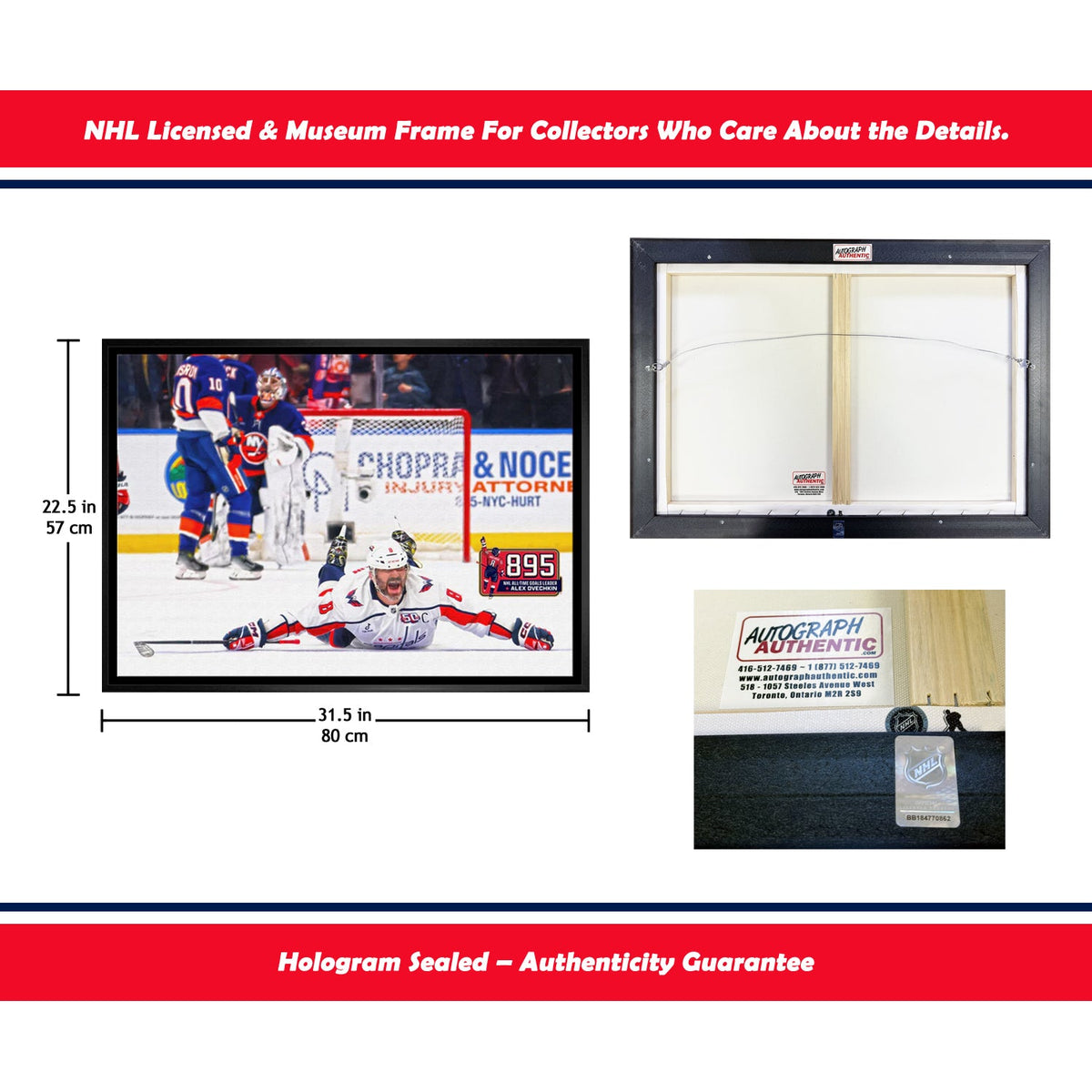 Alexander Ovechkin Goal #895 Capitals Framed Print (31.5x22.5)-4
