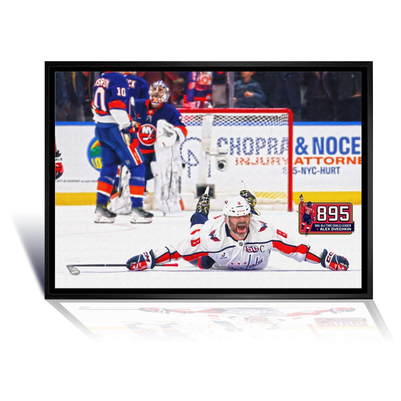 Alexander Ovechkin Goal #895 Capitals Framed Print (31.5x22.5)-1