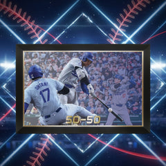 Shohei Ohtani Framed Canvas - 50 HR / 50 SB Record Season-2