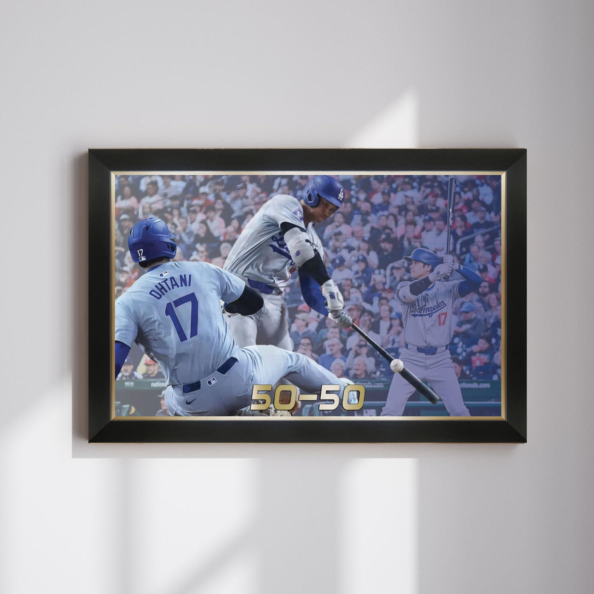 Shohei Ohtani Framed Canvas - 50 HR / 50 SB Record Season-3