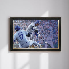 Shohei Ohtani Framed Canvas - 50 HR / 50 SB Record Season-3
