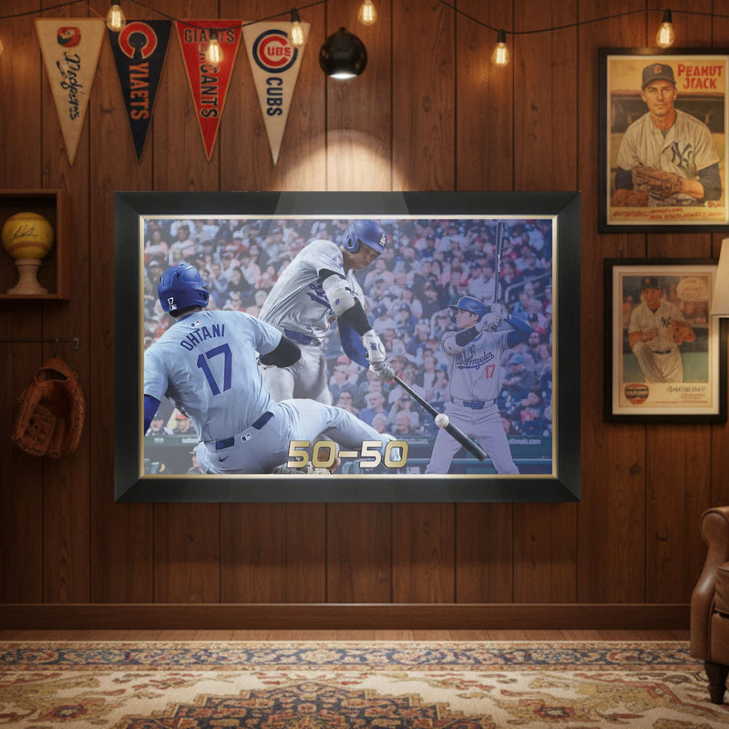Shohei Ohtani Framed Canvas - 50 HR / 50 SB Record Season-5